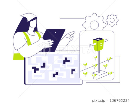 Compaction profile sensing isolated cartoon vector illustrations. Compaction profile sensing isolated cartoon vector illustrations. 136765224