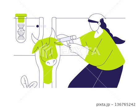 Cattle hormones abstract concept vector illustration. 136765242