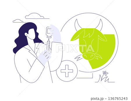 Veterinary drugs abstract concept vector illustration. 136765243
