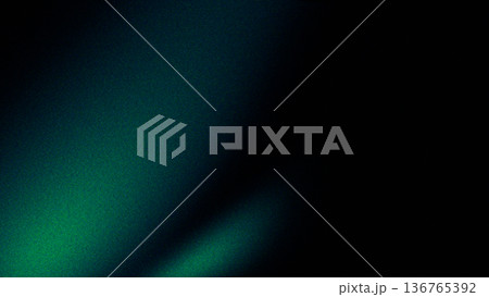Emerald Green Glowing Gradient Background with Grainy Noise Texture, Soft Blur, Abstract Luxury Poster Backdrop with Copy Space 136765392