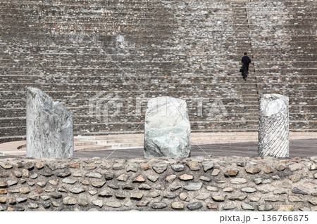 Ancient roman theater of Fourviere in Lyon, France Ancient roman theater of Fourviere in Lyon, France 136766875