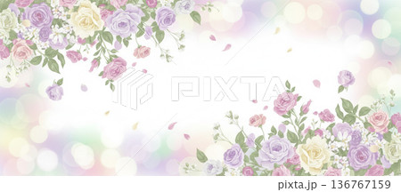 淡いバラの背景素材 136767159