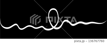 Thick organic cable swoosh with bold start and tapered end. Curvy flowing stroke suggests fast motion and is useful 136767760