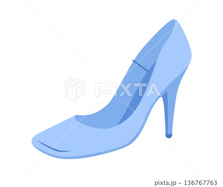 Pump women blue square toe heel flat shoe. Modern dress footwear with clean lines for office, wedding, city event, look. Pump women blue square toe heel flat shoe. Modern dress footwear with clean lines for office, wedding, city event, look. 136767763