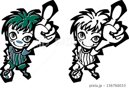 サッカーイラスト<少年・子供・緑・笑う・一番・カッコいい> サッカーイラスト<少年・子供・緑・笑う・一番・カッコいい> 136768033