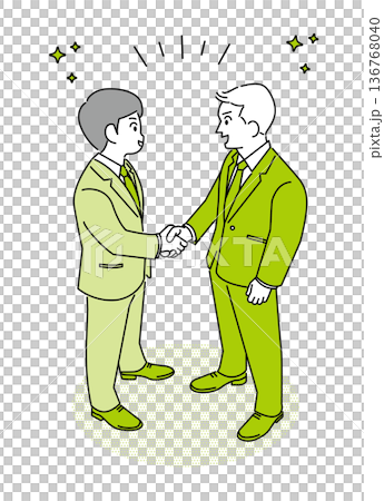 握手をするビジネスマンのイラスト素材 握手をするビジネスマンのイラスト素材 136768040