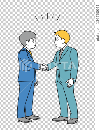 握手をするビジネスマンのイラスト素材 握手をするビジネスマンのイラスト素材 136768041