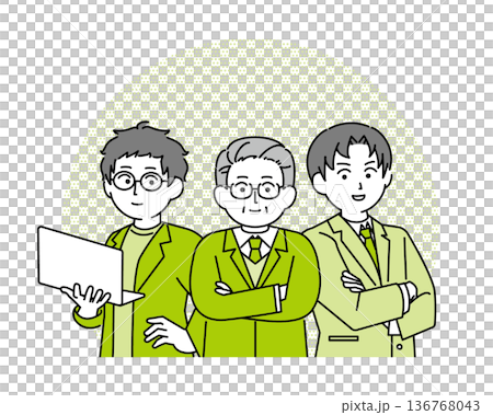 三位不同商人的插畫素材 三位不同商人的插畫素材 136768043