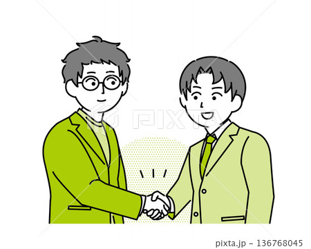 握手をするビジネスマンのイラスト素材 握手をするビジネスマンのイラスト素材 136768045