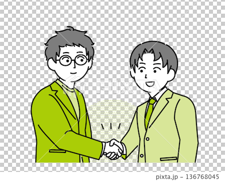 握手をするビジネスマンのイラスト素材 握手をするビジネスマンのイラスト素材 136768045