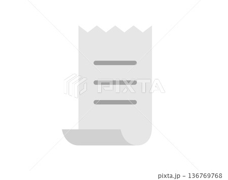 レシートのアイコンのイラスト 136769768