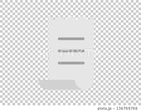 レシートのアイコンのイラスト 136769768
