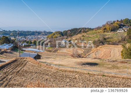 明日香村の景勝地 阪田の棚田 奈良県 明日香村の景勝地 阪田の棚田 奈良県 136769926