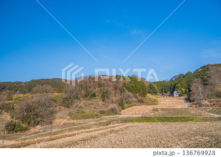 明日香村の景勝地 阪田の棚田 奈良県 明日香村の景勝地 阪田の棚田 奈良県 136769928