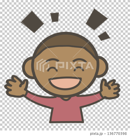 快樂的黑人男孩 136770398