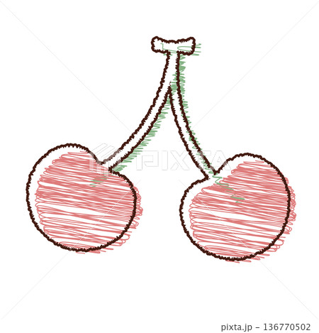 さくらんぼのイラスト素材 136770502