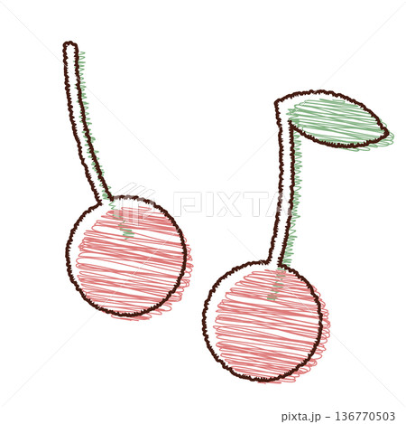 さくらんぼのイラスト素材 136770503