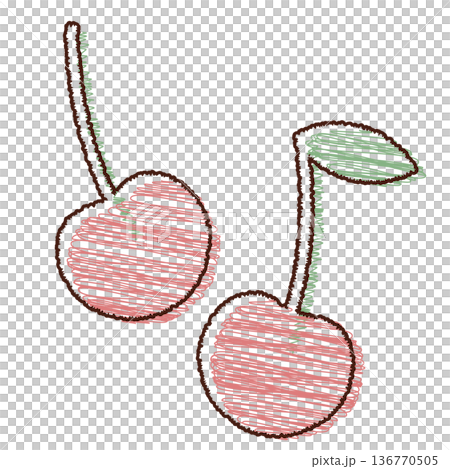 Cherry illustration material Cherry illustration material 136770505