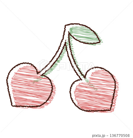 さくらんぼのイラスト素材 136770508