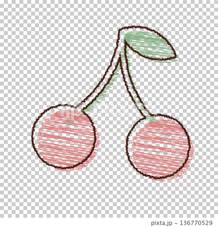 櫻桃插圖素材 櫻桃插圖素材 136770529
