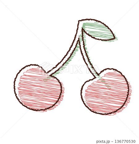 さくらんぼのイラスト素材 136770530