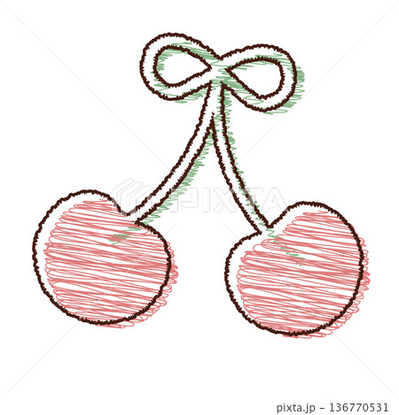 さくらんぼのイラスト素材 136770531