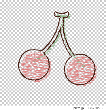さくらんぼのイラスト素材 136770532