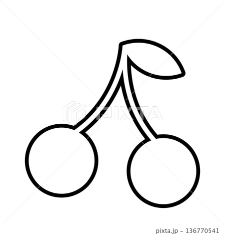 さくらんぼのイラスト素材 136770541