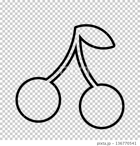 さくらんぼのイラスト素材 136770541