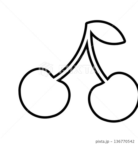 さくらんぼのイラスト素材 136770542