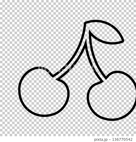 さくらんぼのイラスト素材 136770542