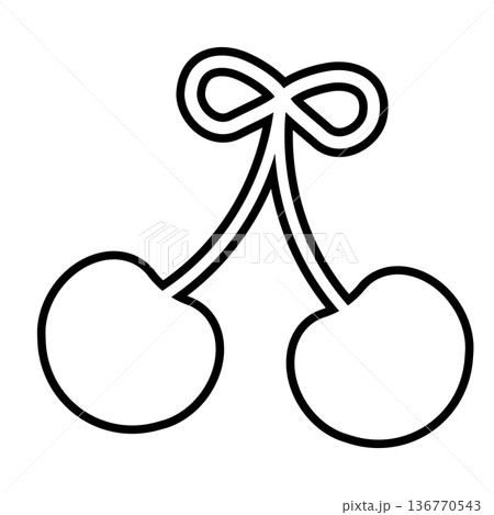 さくらんぼのイラスト素材 136770543