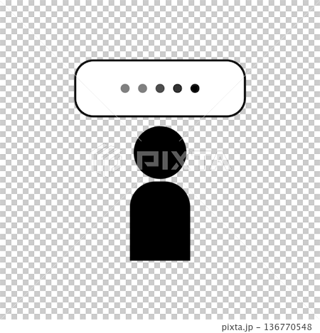 パスワード入力画面とユーザーアイコンのシンプルなログインセキュリティイメージ パスワード入力画面とユーザーアイコンのシンプルなログインセキュリティイメージ 136770548
