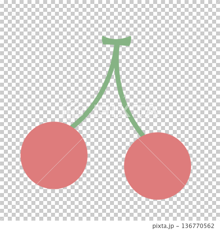 さくらんぼのイラスト素材 136770562