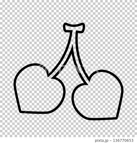 さくらんぼのイラスト素材 さくらんぼのイラスト素材 136770653