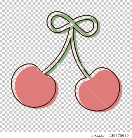 Cherry illustration material Cherry illustration material 136770659