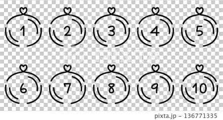 Cute hand-drawn ranking material 136771335