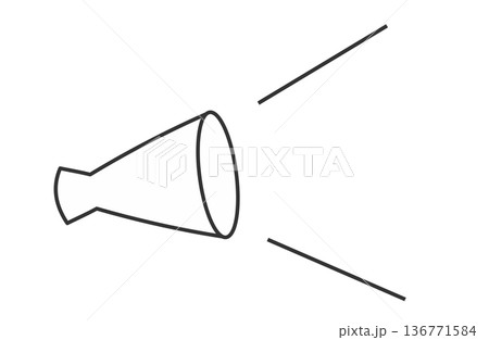 白塗りメガホンのアイコン 136771584