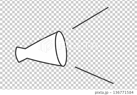 白塗りメガホンのアイコン 136771584