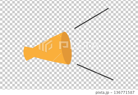 黃色擴音器圖標 136771587