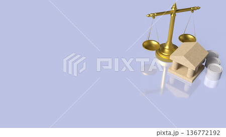 Banking Law and Financial Justice Concept 3d render. 136772192