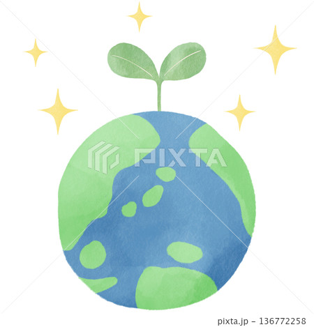 地球のイラスト素材｜地球・環境・SDGs 136772258
