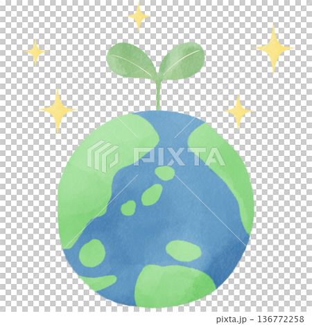 地球のイラスト素材｜地球・環境・SDGs 136772258