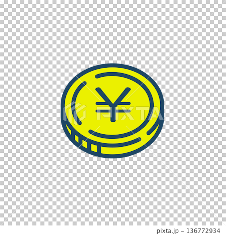 簡單可愛的投資理財顏色材料 136772934