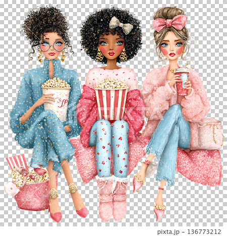 girls in a party hat 136773212