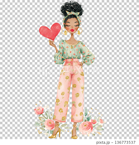 beautiful young woman in traditional dress 136773537