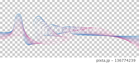 Wave lines inspired by modern technology Wave lines inspired by modern technology 136774239