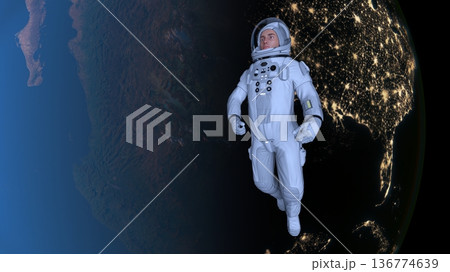 宇宙飛行士と地球 宇宙飛行士と地球 136774639
