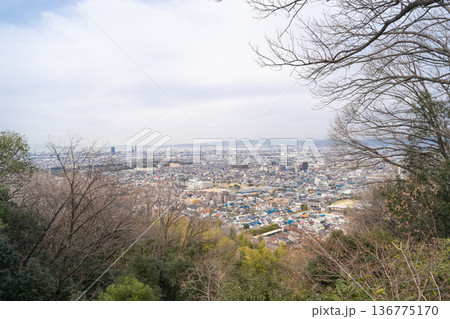 野崎城趾から見た景色（大阪府大東市の飯盛山） 136775170