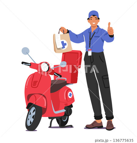 Efficient Courier Service Delivers Online Store Pharmacy Orders Promptly, Ensuring Timely Access To Medications Efficient Courier Service Delivers Online Store Pharmacy Orders Promptly, Ensuring Timely Access To Medications 136775635